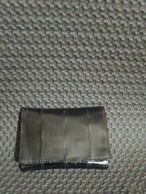 Compact Black Leather Wallet